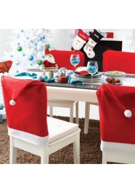 Santa Hat Chair Covers x4 x6 or x8 With Selfie Prop Pack